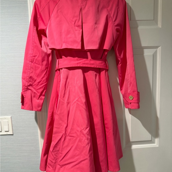 NWT Kate Spade Vibrant Pink Trench Coat - Picture 4 of 5